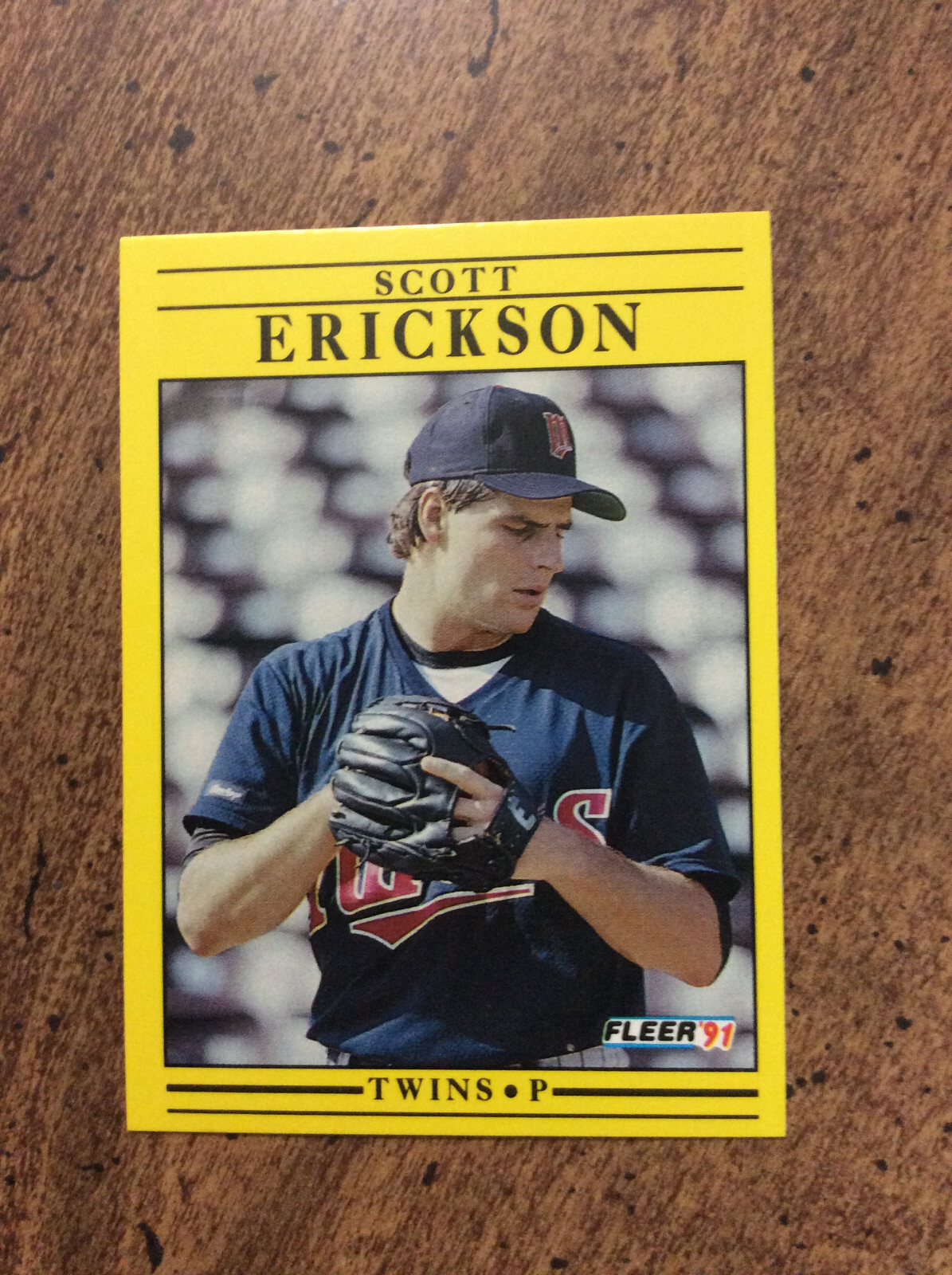 1991 Fleer #608 Scott Erickson, Twins nm ib