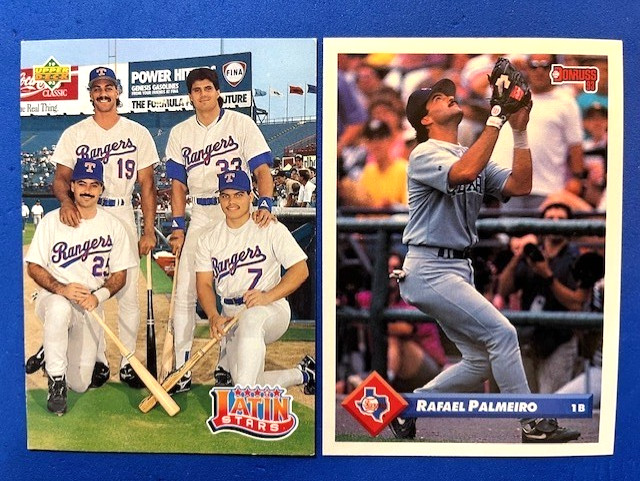 Rafael Palmeiro 1993 Upper Deck Latin Stars & 1993 Donruss Baseball – Rangers