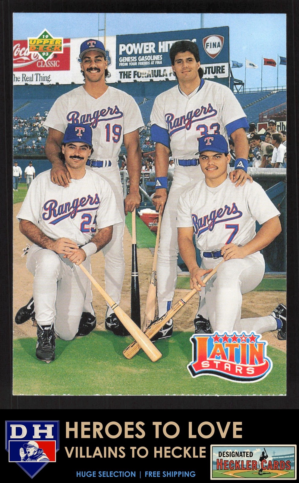 1993 Upper Deck Latin Stars-Gonzalez/Canseco/Palmeiro/Rodriguez) #52 Rangers