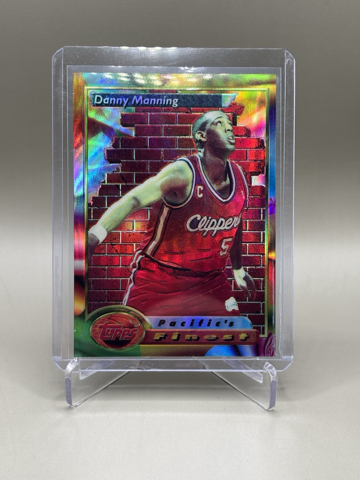 1993-94 Topps Finest Basketball – Danny Manning – Refractor – Clippers – #124