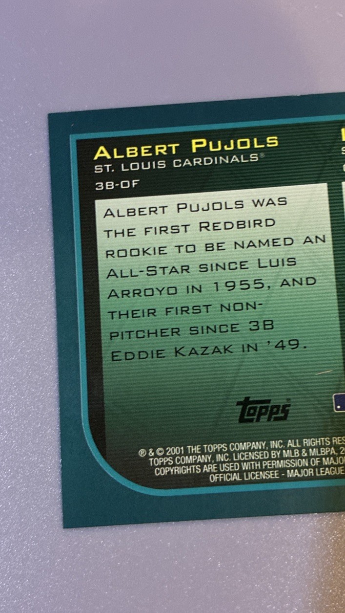 2001 Topps Traded & Rookies – Albert Pujols, Ichiro Suzuki #T99 (RC)