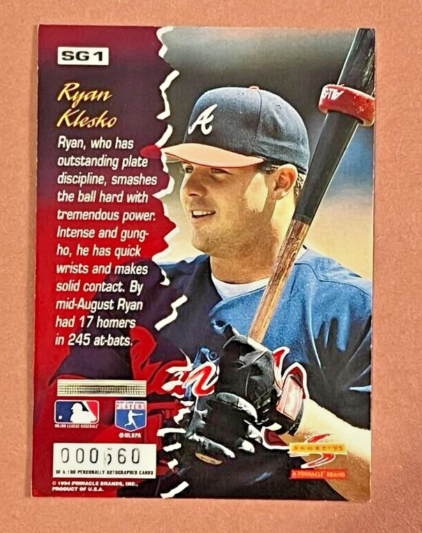 1994 RYAN KLESKO Score Signed Greatness Auto /1000