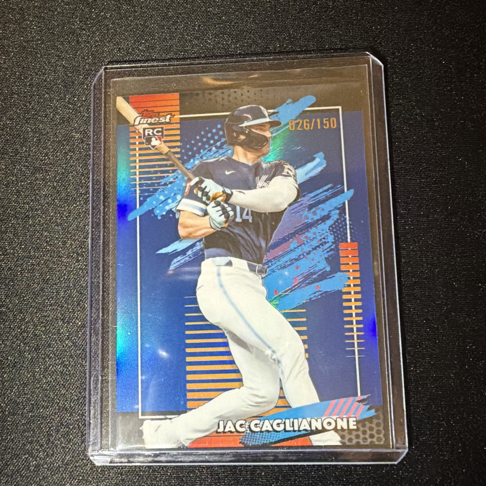 2026 Topps Finest #101 Jac Caglianone RC True Blue 088/150 Uncommon Royals