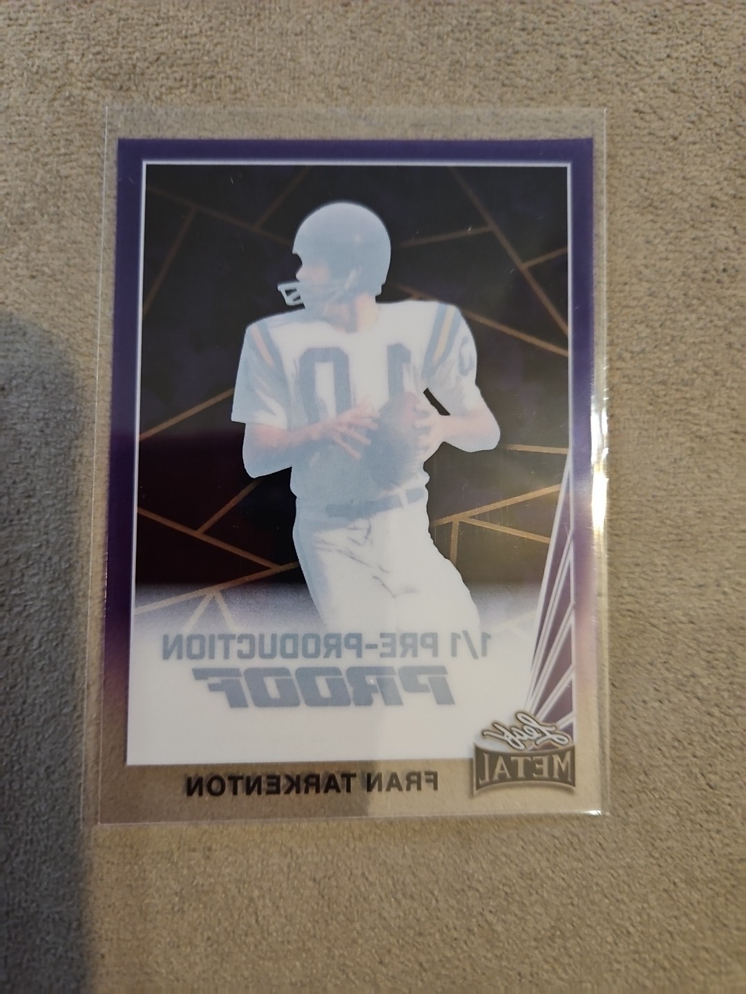 2024 Leaf Collective Fran Tarkenton 1/1 Pre-Production Proof PURPLE COLOR MATCH!