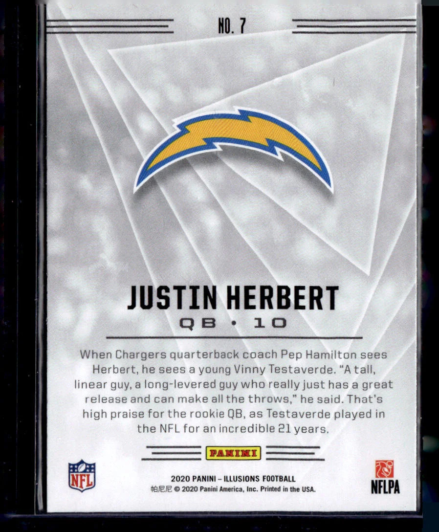 2020 Panini Illusions Justin Herbert #7