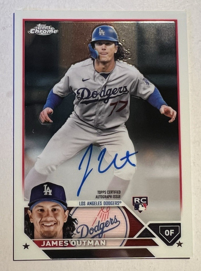 2023 Topps Chrome James Outman Rookie Auto (DODGERS/TIGERS) FREE SHIPPING (RC)