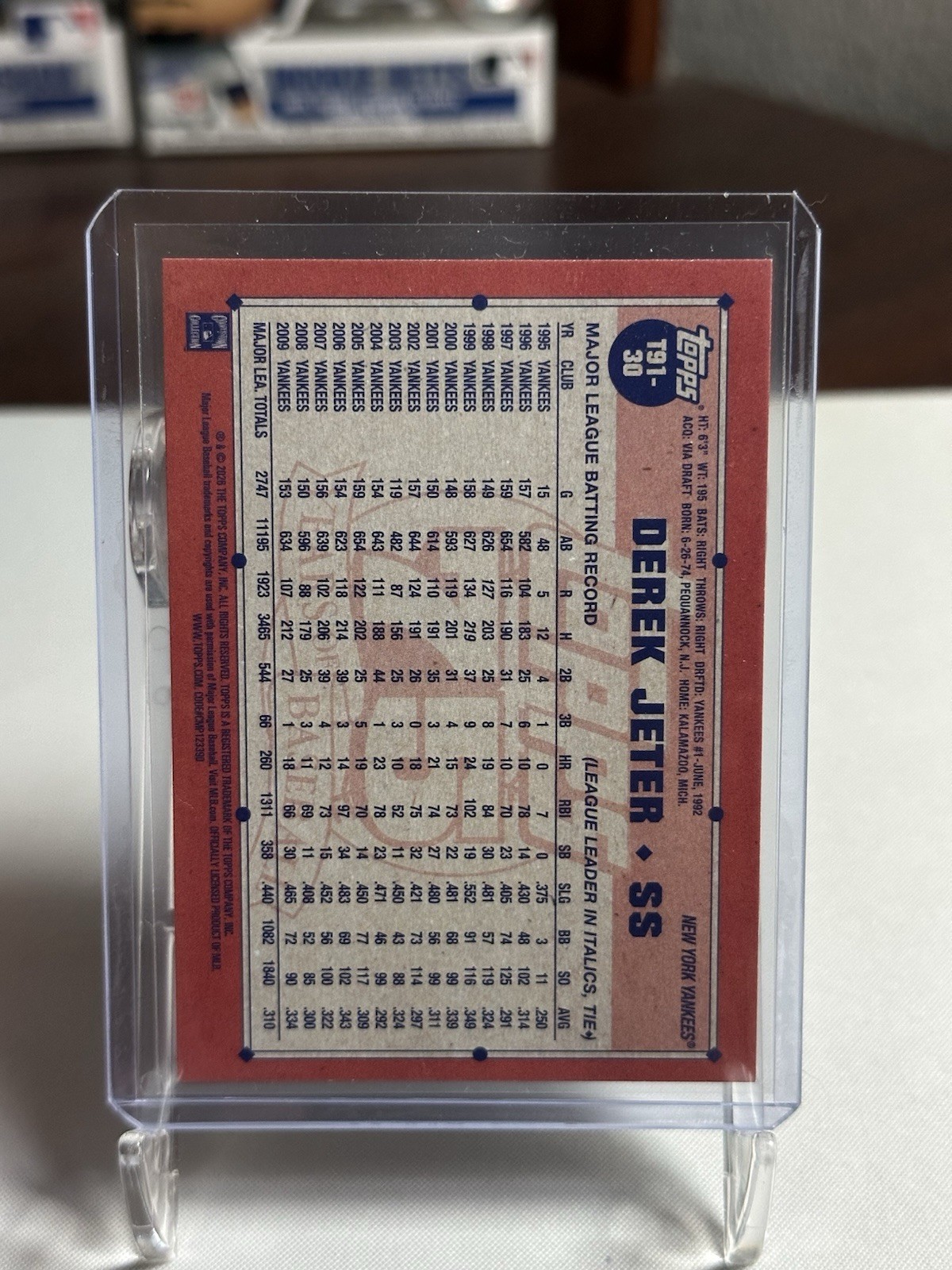 2026 Topps Series 1 DEREK JETER Crackle 1991 75th Anniversary #T91-30