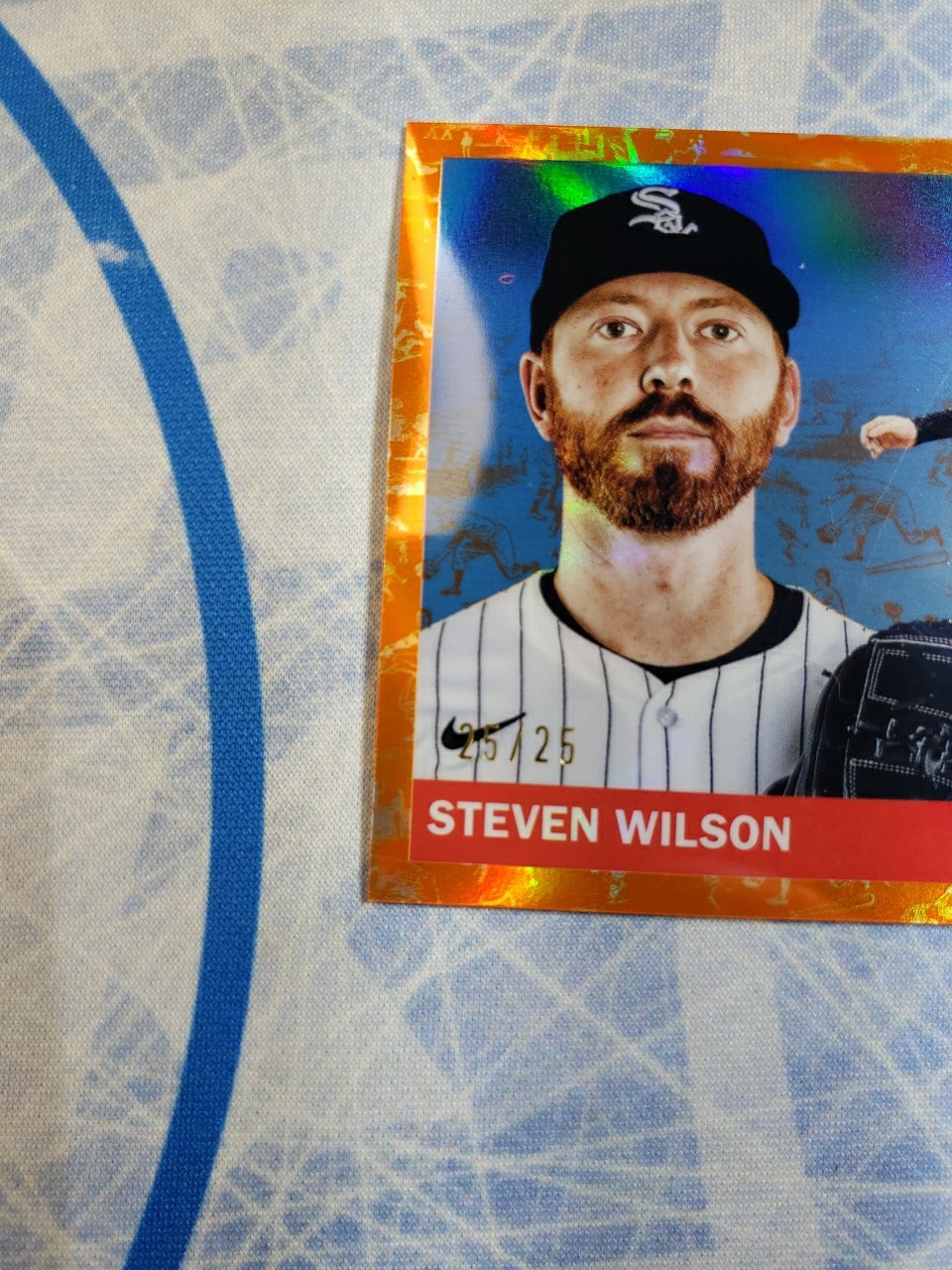 2025 Topps Platinum Steve Wilson #384 Orange Toile /25 Book End *SEE DESCRIPTION