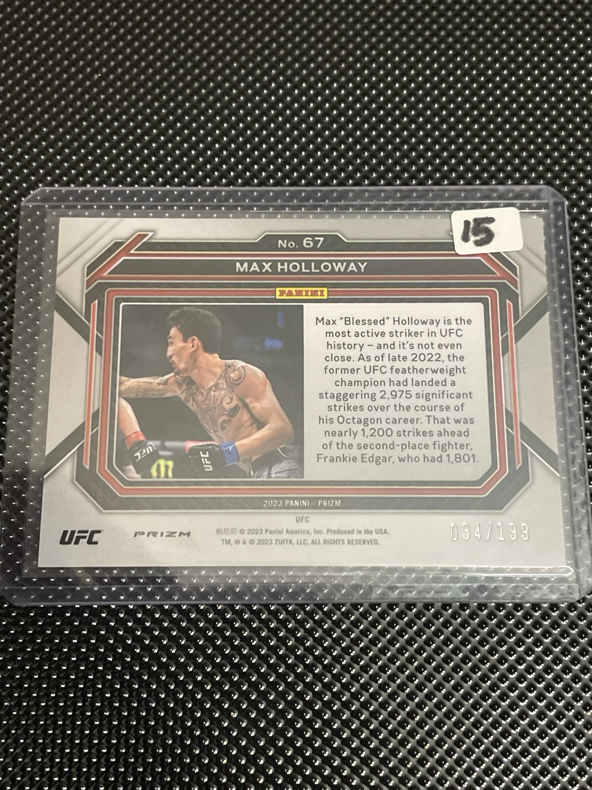 2023 Panini Prizm UFC – Max Holloway #67 Red Prizm /199