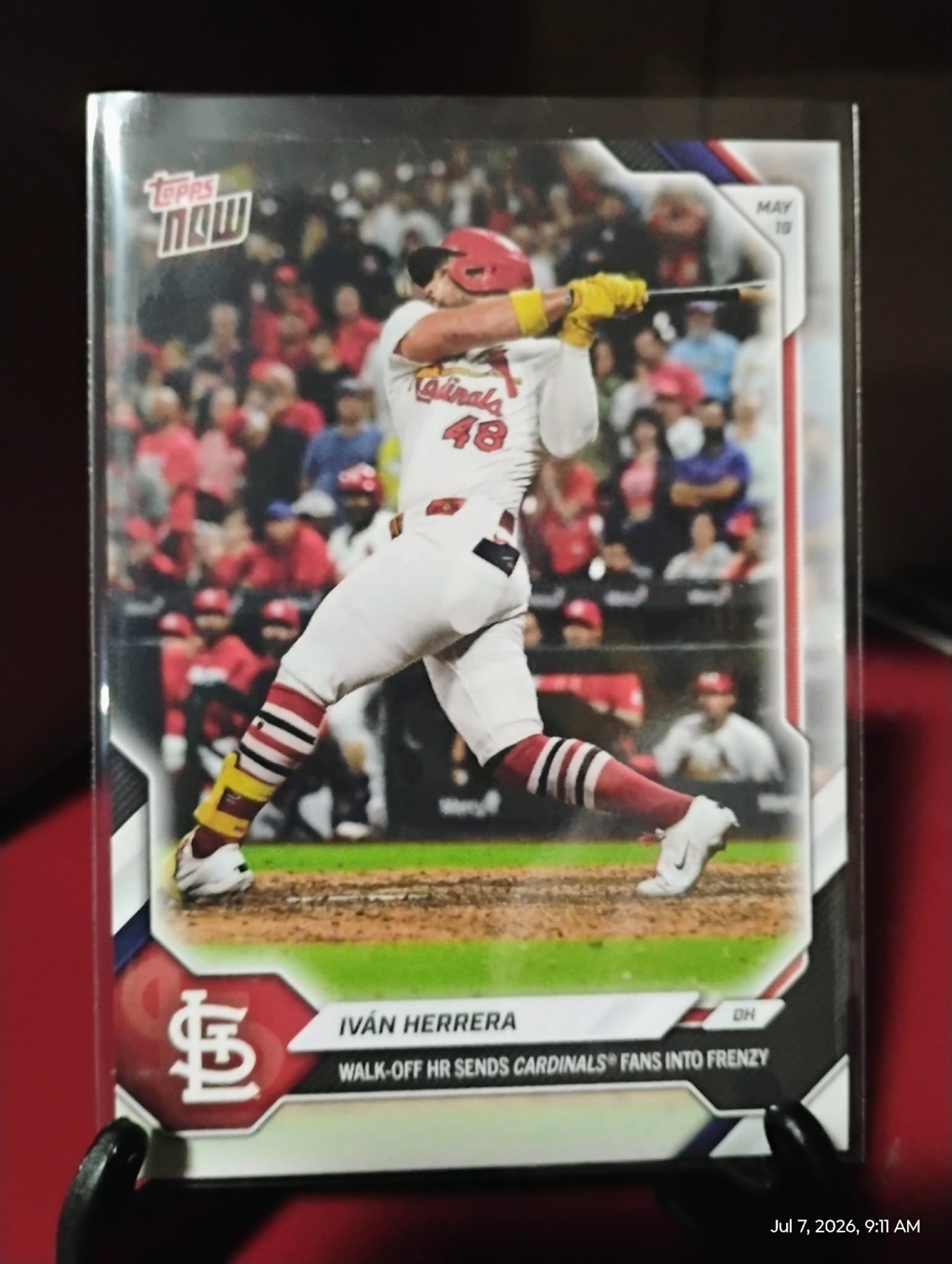 2026 MLB Topps NOW Card #221 Ivan Herrera St. Louis Cardinals HR Walk-Off PR:500