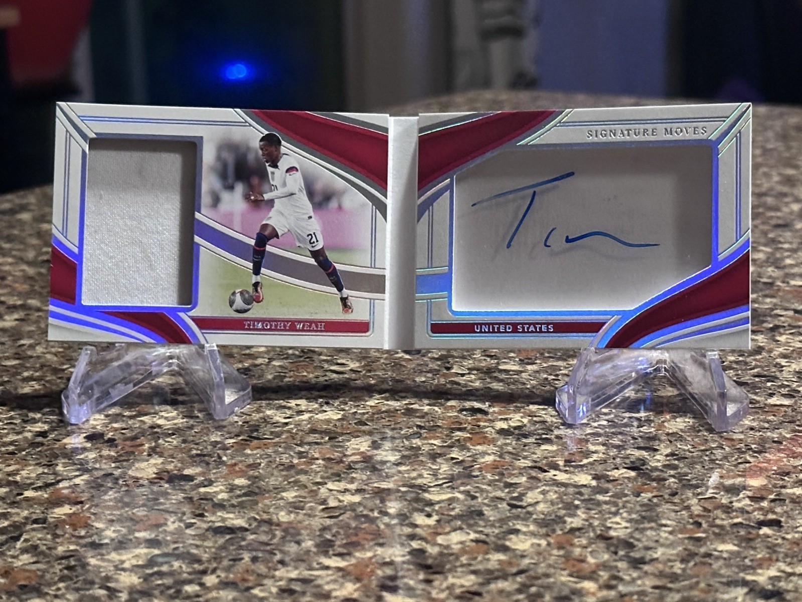 2023 Panini Immaculate Signature Moves Booklet AUTO #/99 Timothy Weah USMNT