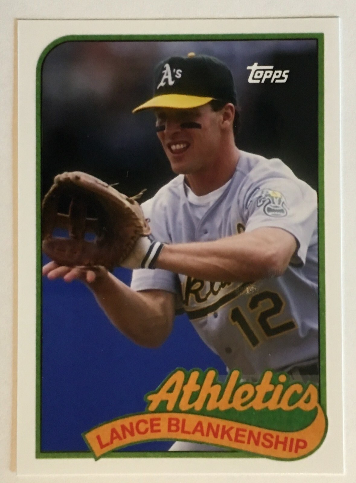 1989 Topps Lance Blankenship Custom Cards That Never Were Oakland A’s WS Champ
