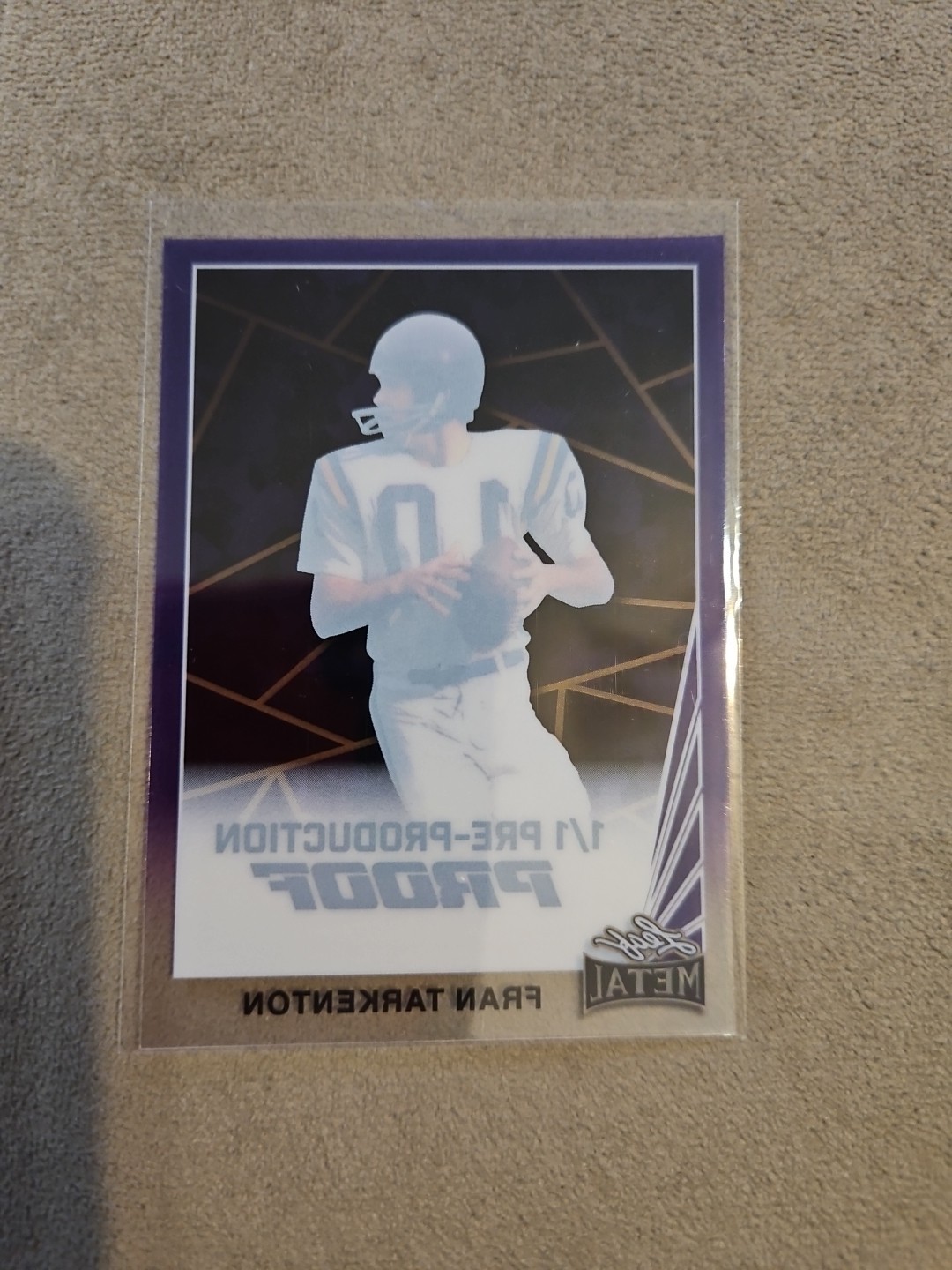 2024 Leaf Collective Fran Tarkenton 1/1 Pre-Production Proof PURPLE COLOR MATCH!