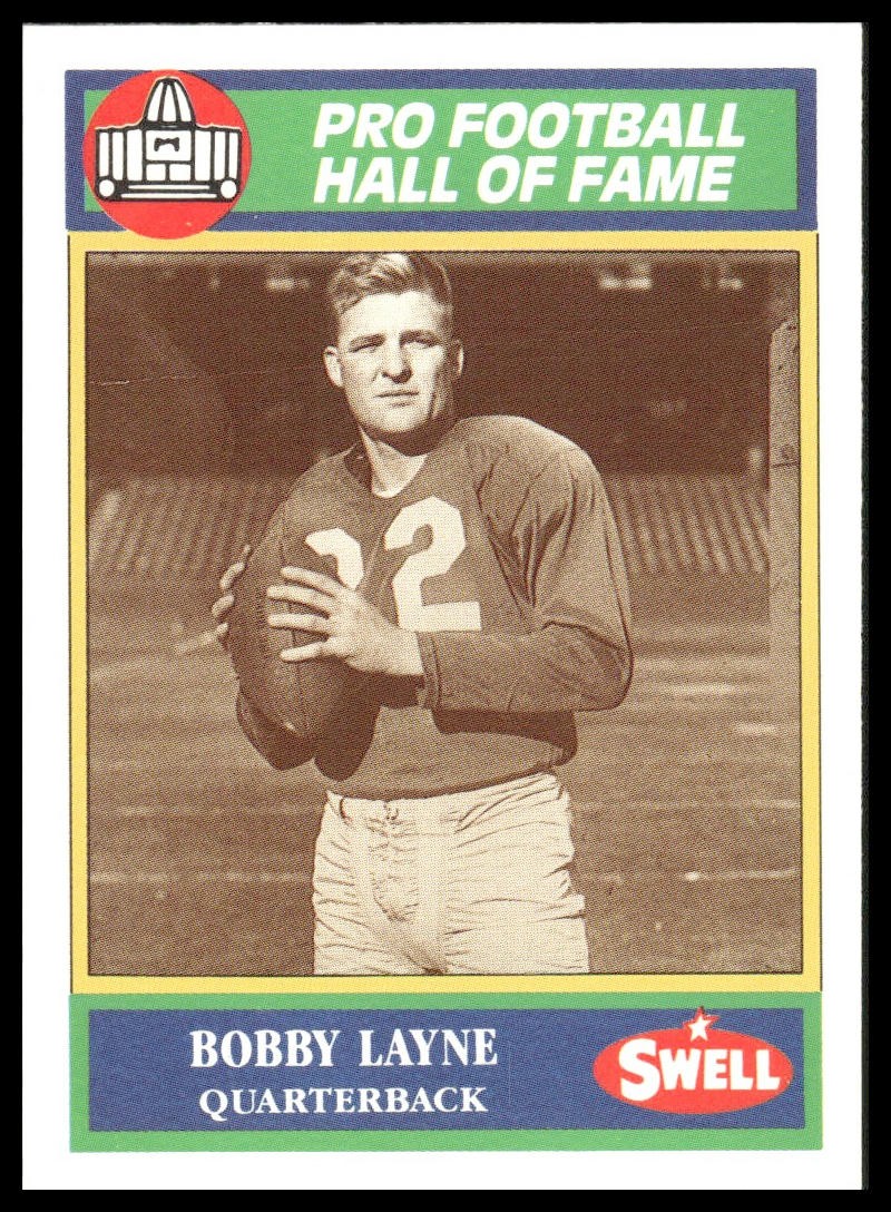 Bobby Layne 1990 Swell Greats #68 Detroit Lions
