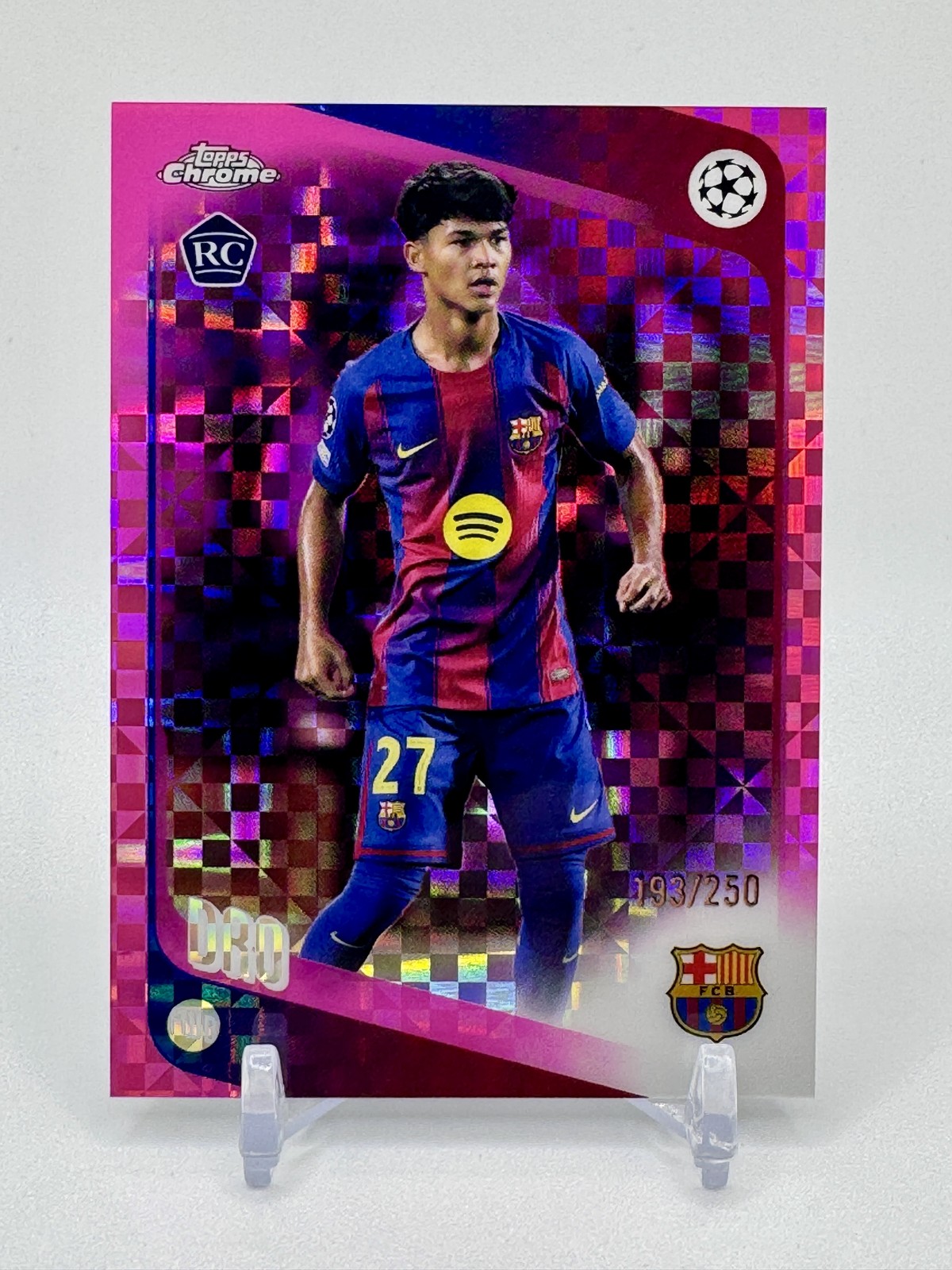 2025-26 Topps Chrome UEFA Club Competitions #111 Dro Pink X-Fractor #/250