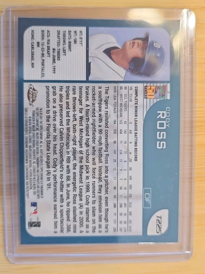 2001 Topps Chrome Traded Retrofractors #T225 Cody Ross