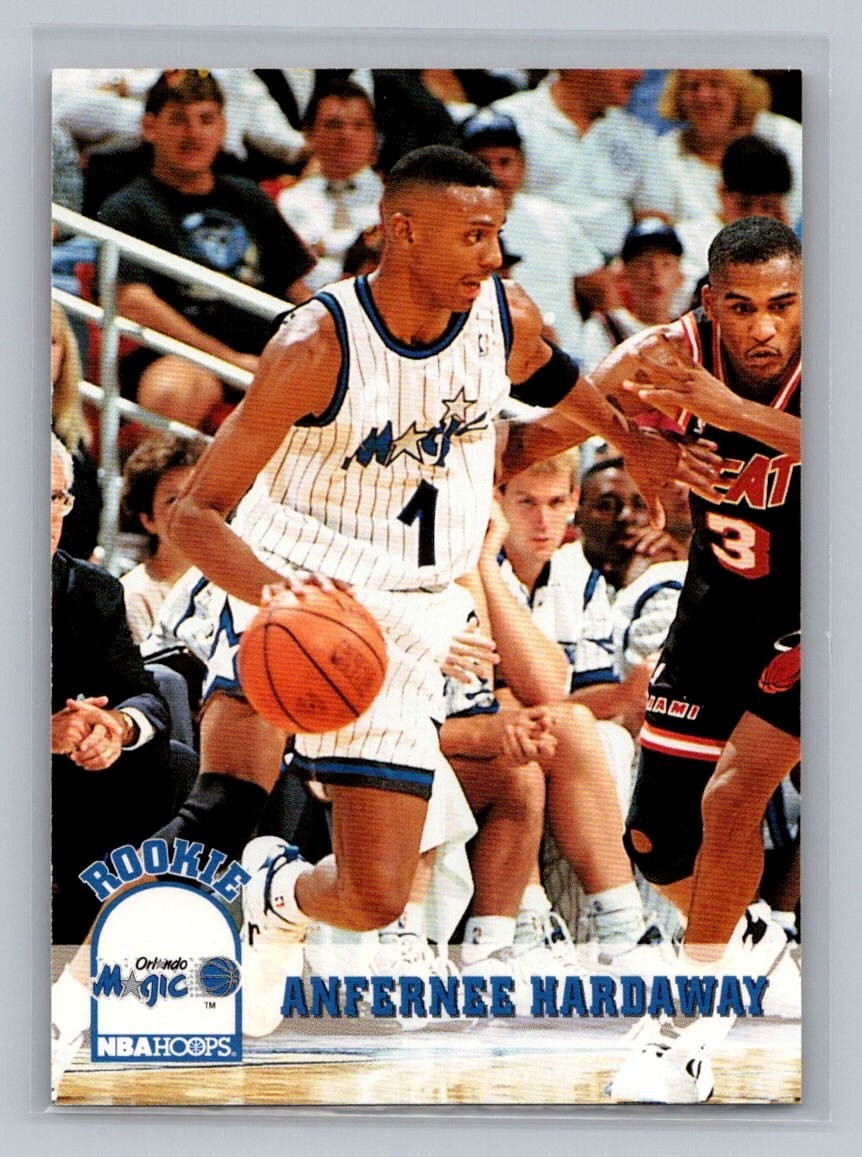 1993-94 NBA Hoops #380 Anfernee Hardaway RC Rookie Card Orlando Magic Basketball