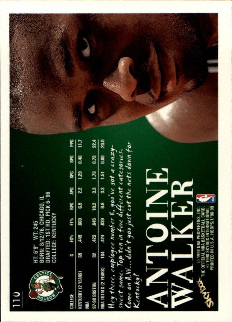 1998-99 Hoops #110 Antoine Walker – BSK