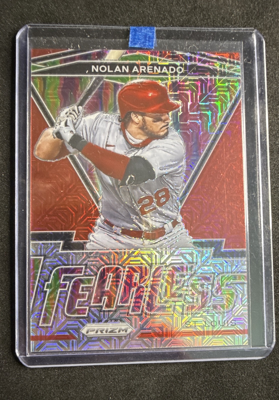 2021 Panini Prizm – Fearless Nolan Arenado #FR-16 Red Mojo Prizm /149