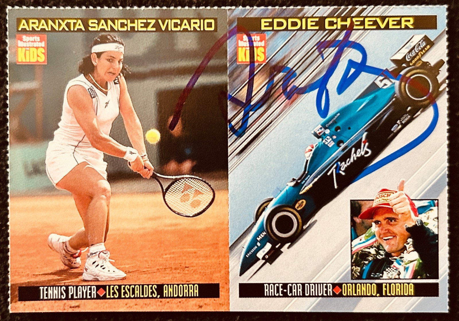 Arantxa Sanchez-Vicario autographed signed 1998 Sports Illustrated SI Kids card