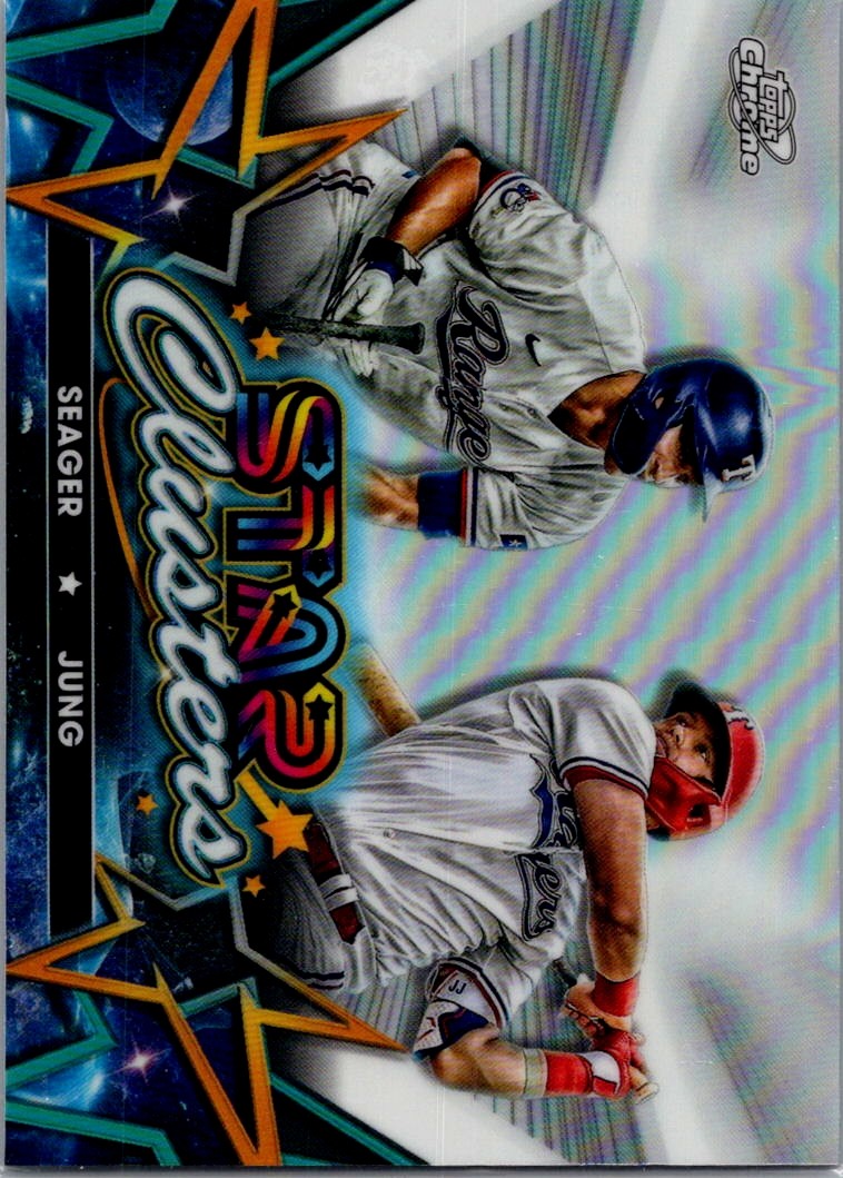 2023 Topps Cosmic Chrome Josh Jung / Corey Seager Star Clusters Texas #SC-13