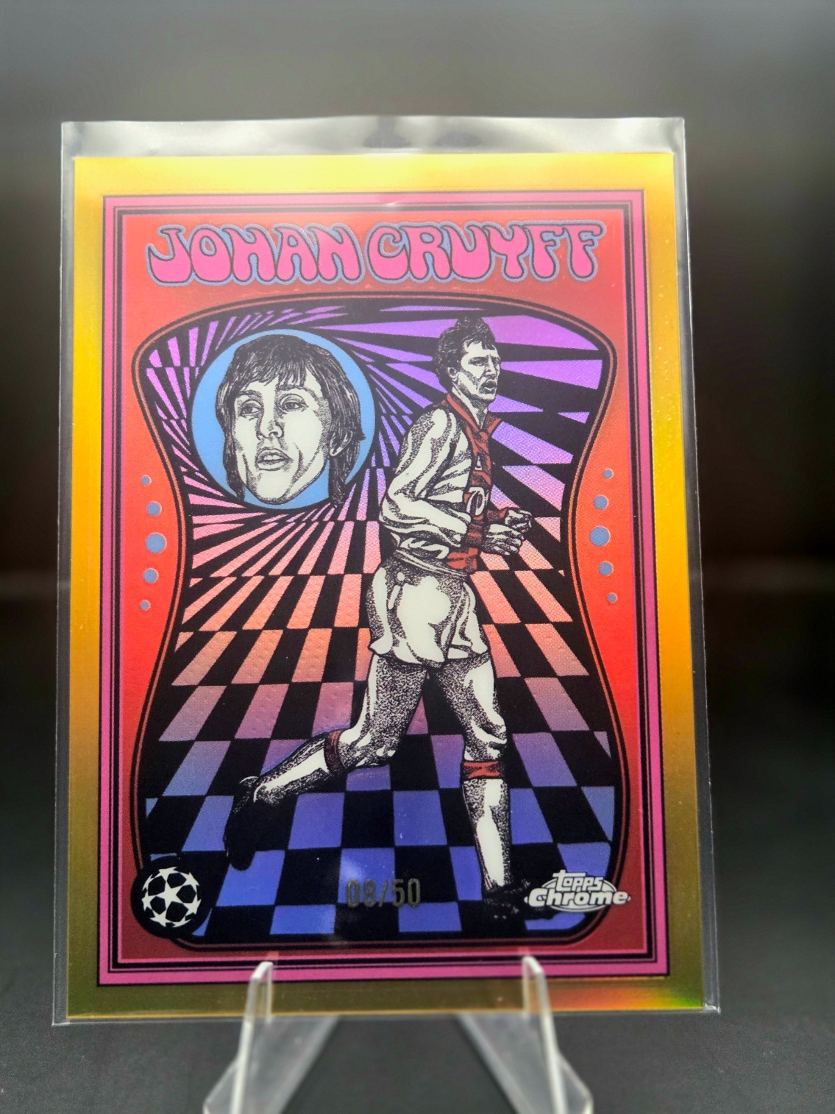 2025-26 Topps Chrome CC Johan Cruyff Gold Refractor Ultra Violet All-Stars #/50