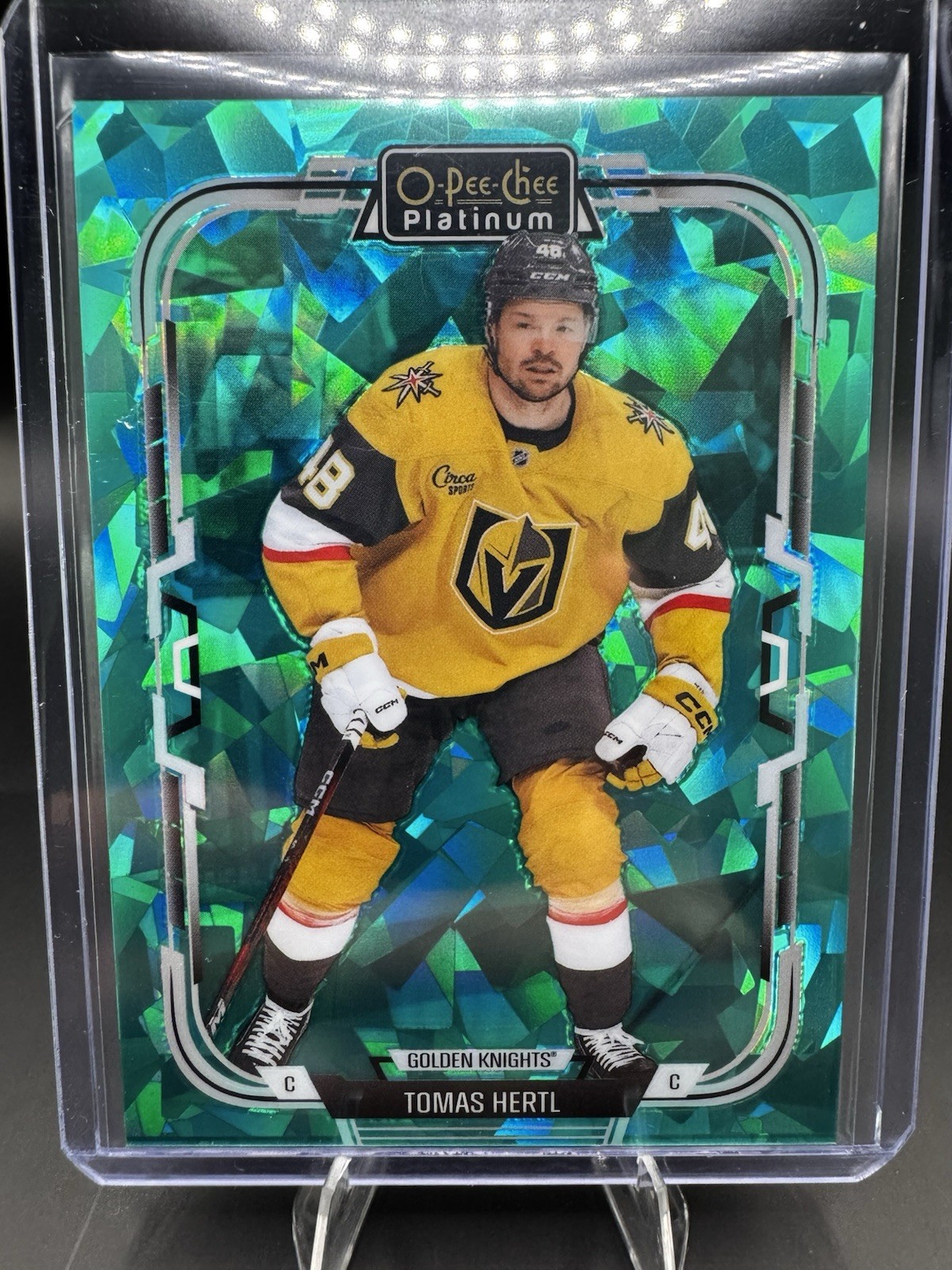 2025-26 O-Pee-Chee Platinum – Tomas Hertl #128 Turquoise Fragments /249