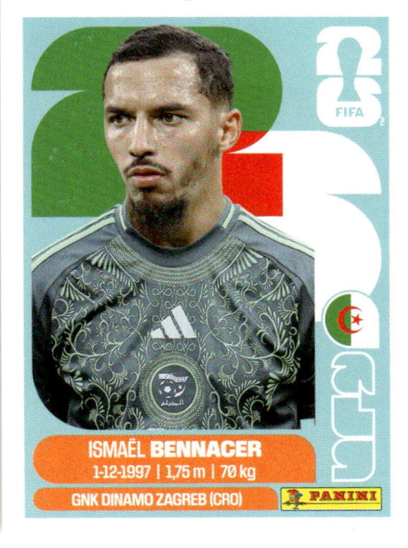2026 Panini World Cup Stickers #ALG8 Ismael Bennacer – Algeria MLS