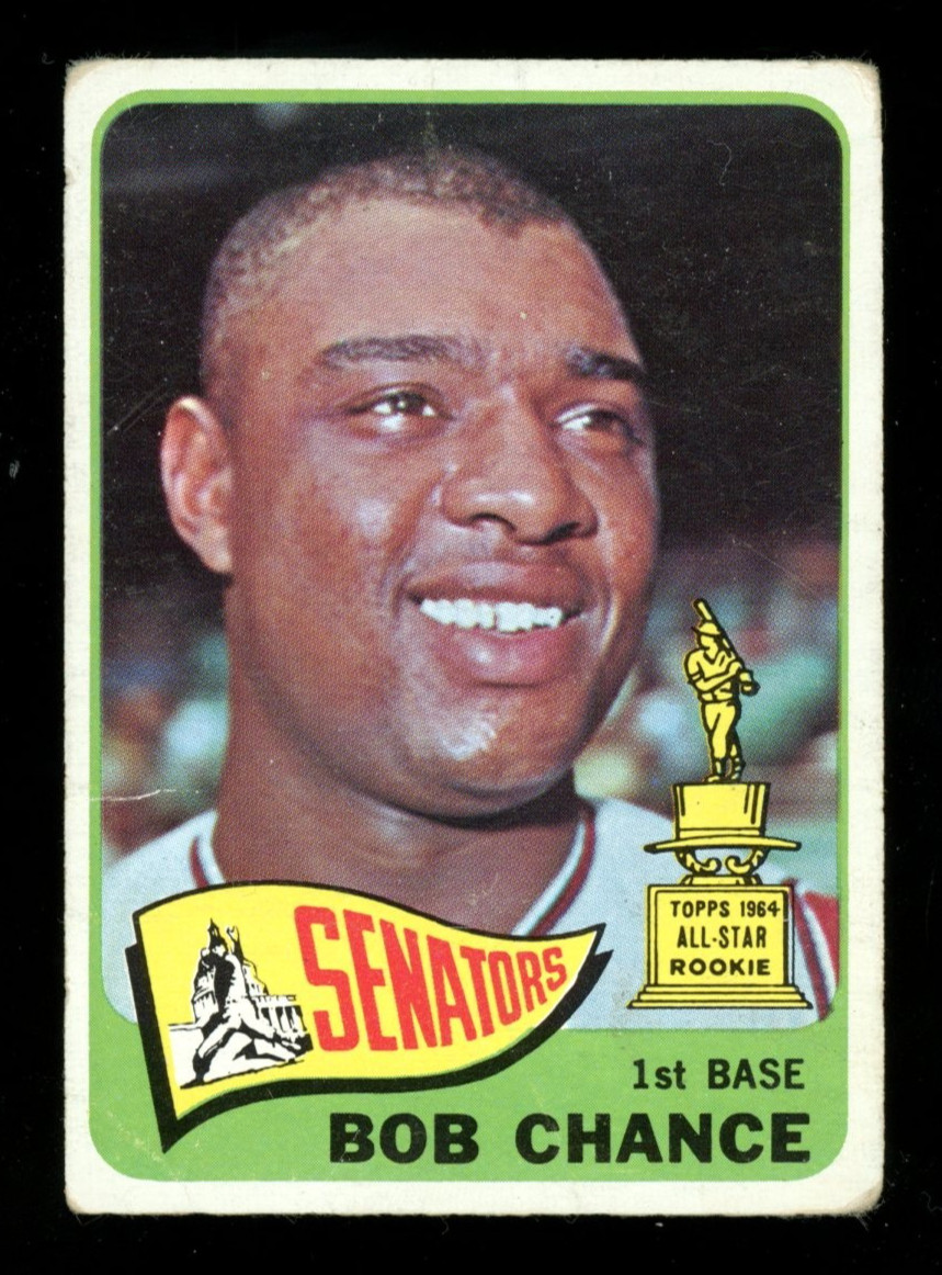 1965 TOPPS OPC O PEE CHEE BASEBALL #224 Bob Chance A S Rookie VG-EX SENATORS
