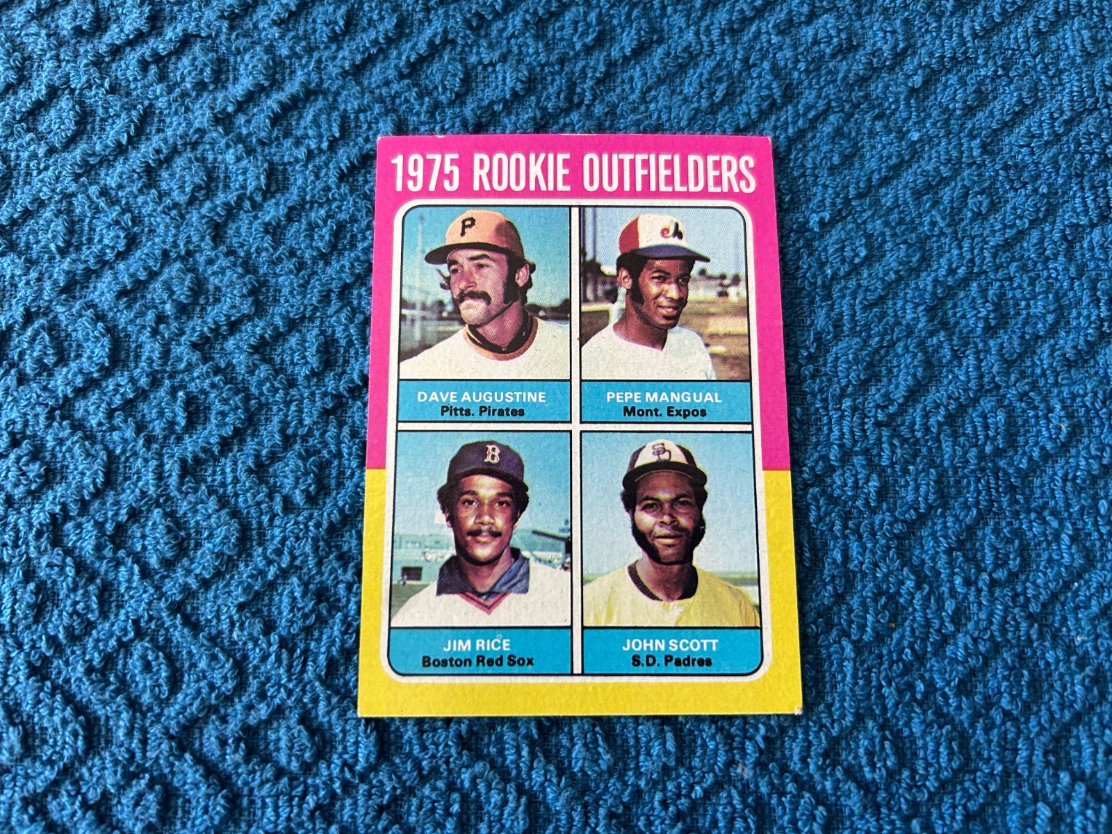 1975 Topps “Rookie Outfielders” Jim Rice #616 (see description for condition)