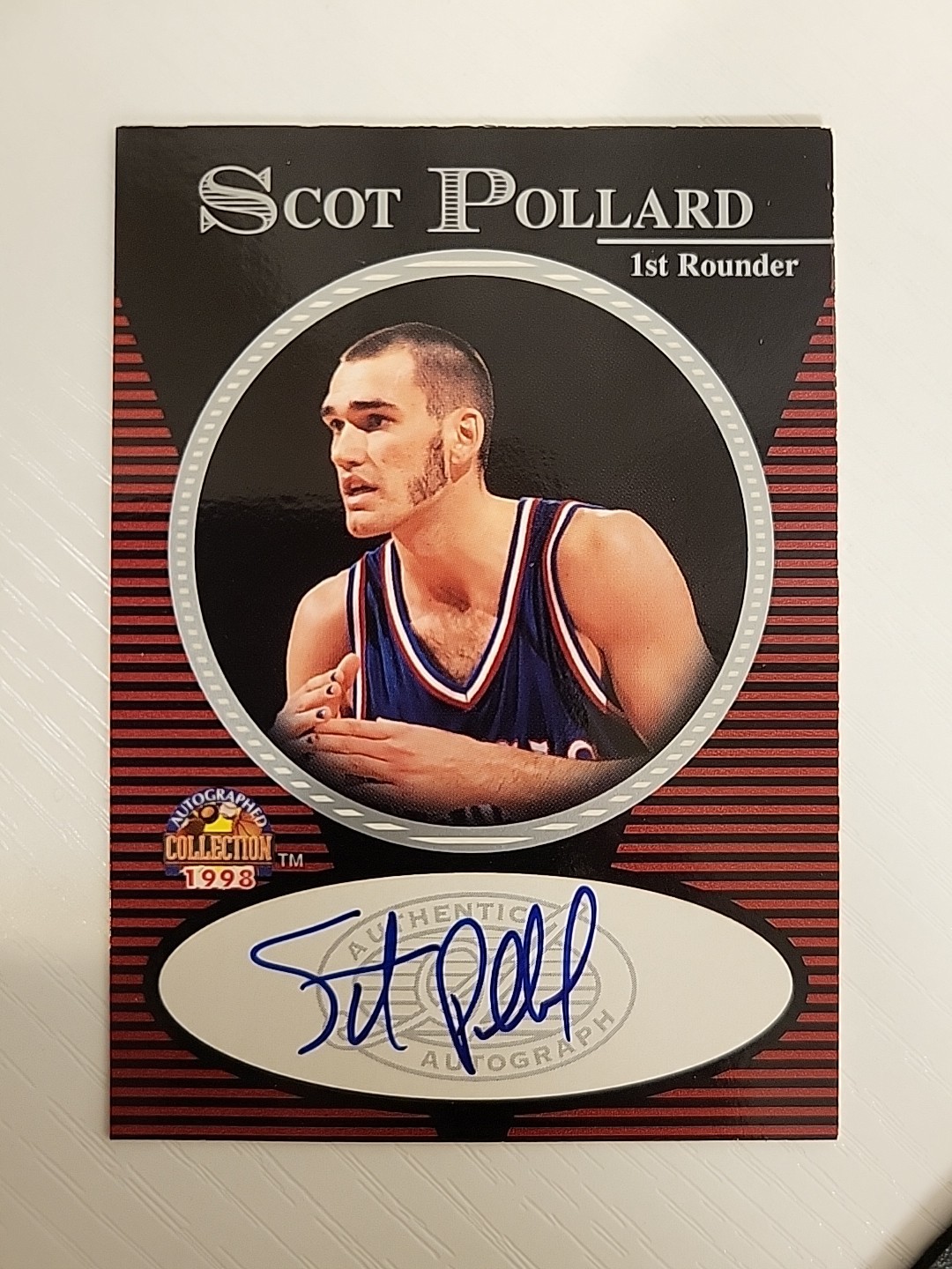 1997 Classic Score Board – SCOT POLLARD – Autograph Rookie – KANSAS JAYHAWKS