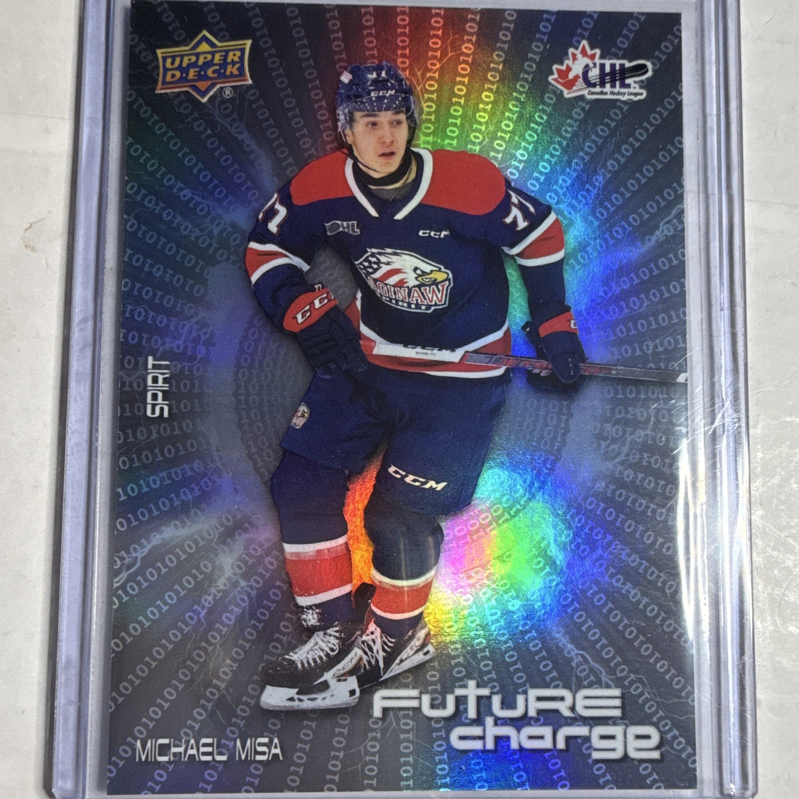 Upper Deck CHL 2023-24 Future Charge Michael Misa Saginaw Spirit #FC-11