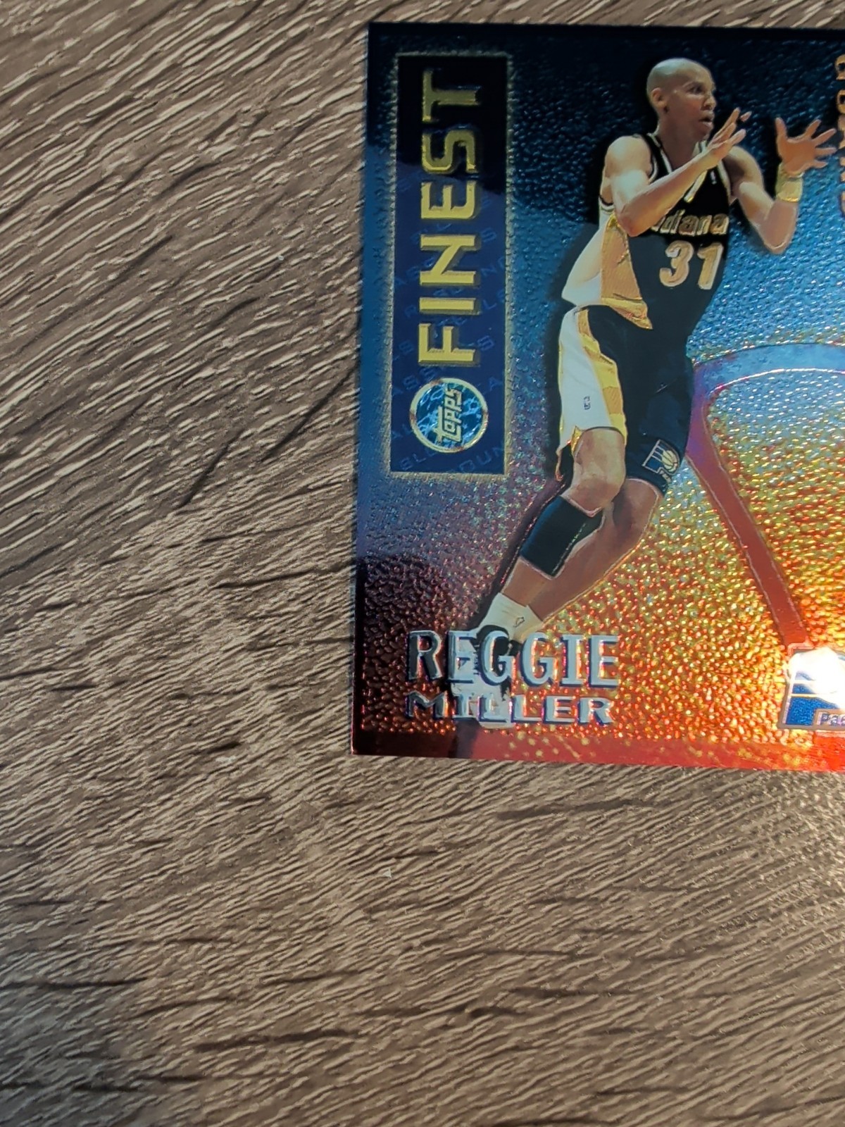 1995-96 Topps Finest Reggie Miller Mystery Borderless #M14 Pacers