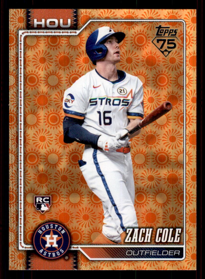 2026 Topps Holiday Sun #601 Zach Cole Houston Astros RC