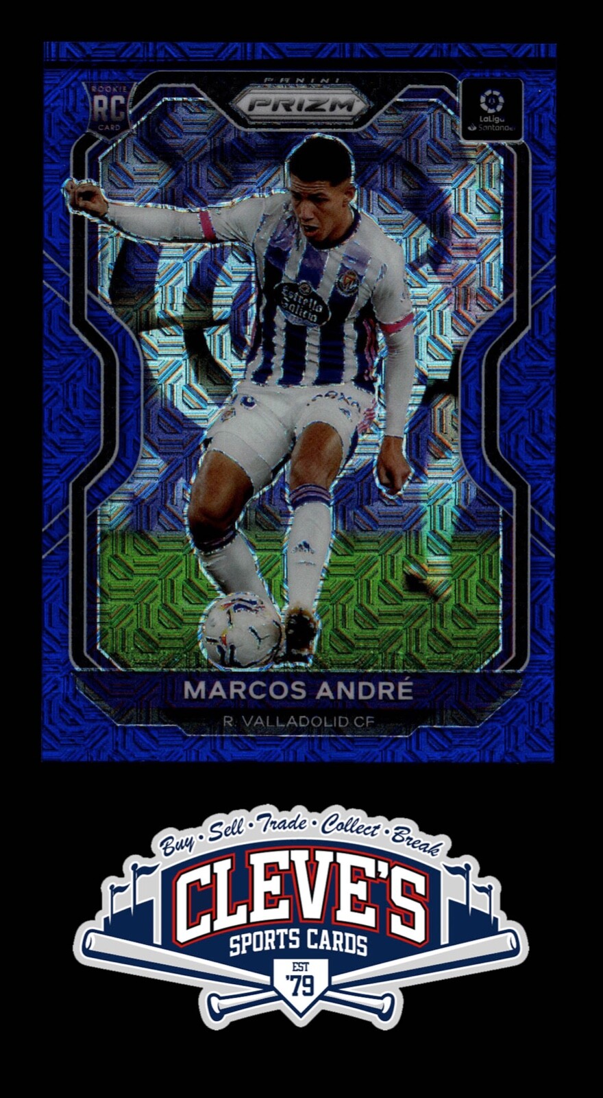 2020-21 PANINI PRIZM MARCOS ANDRE’ RC 09/16 BLUE MOJO PRIZM VALLADOLID READ