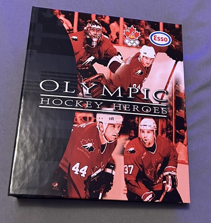 1998 Esso Olympic Hockey Heroes Binder and Printed Signature Cards