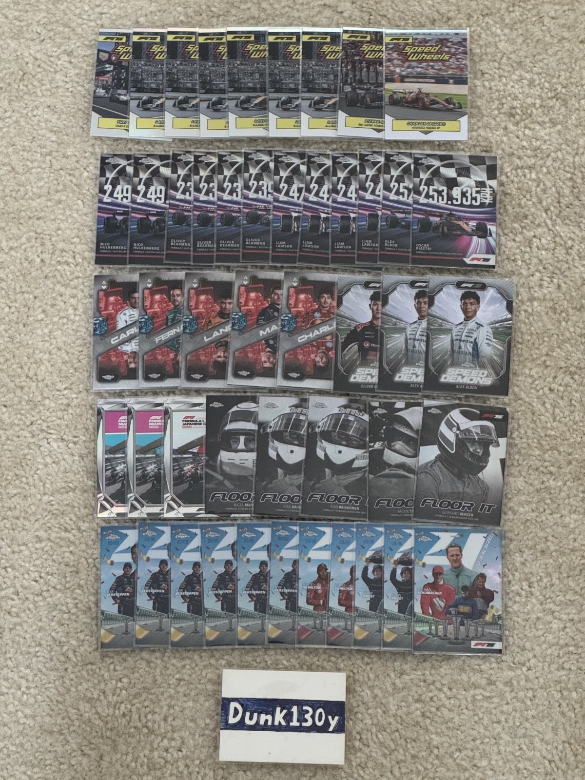 2025 Topps Chrome Formula 1 Singles – Inserts & Refractors – F1 Set Builder