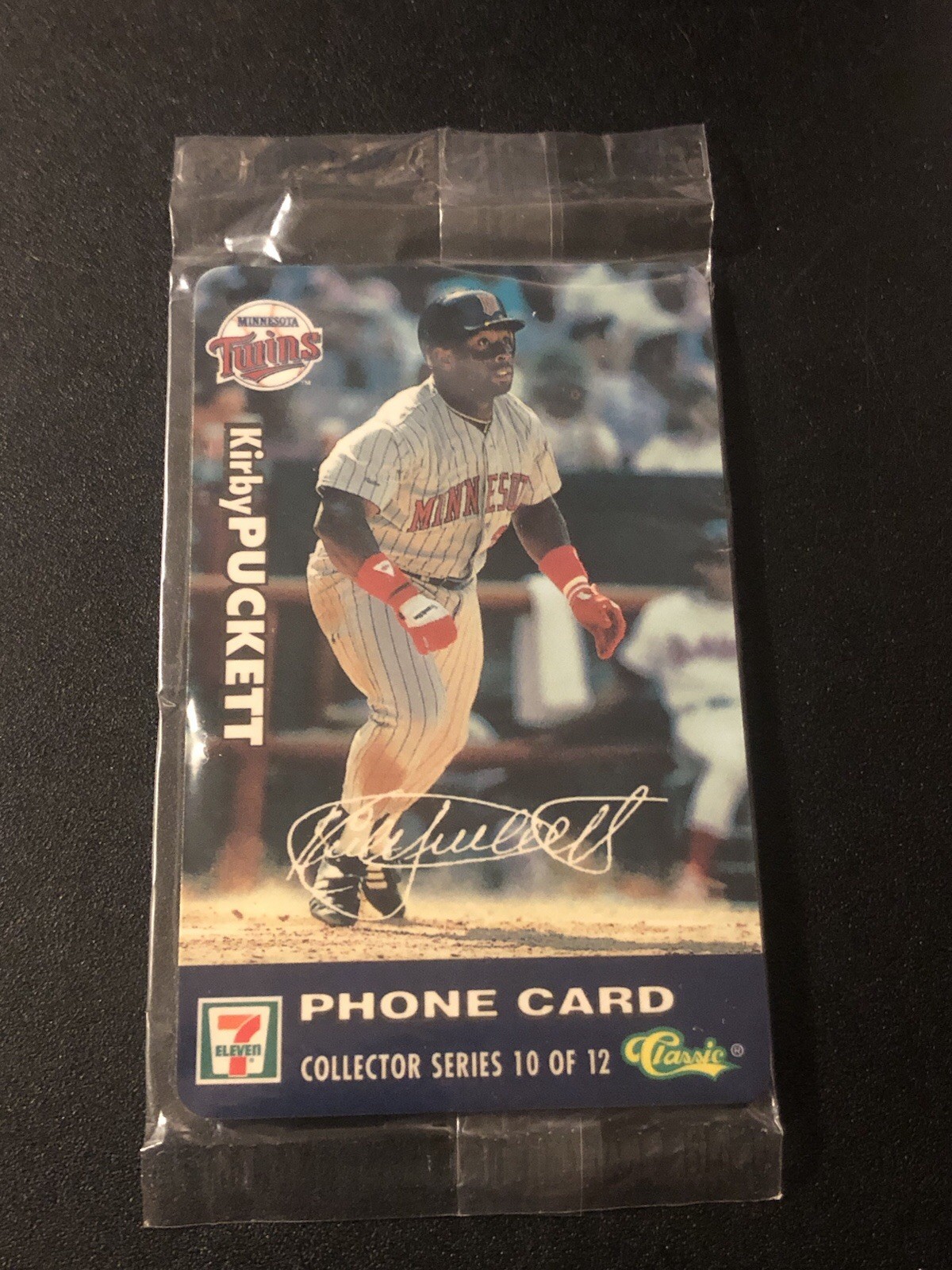1996 Classic 7-Eleven Kirby Puckett Phone Card #10 Twins Factory Sealed