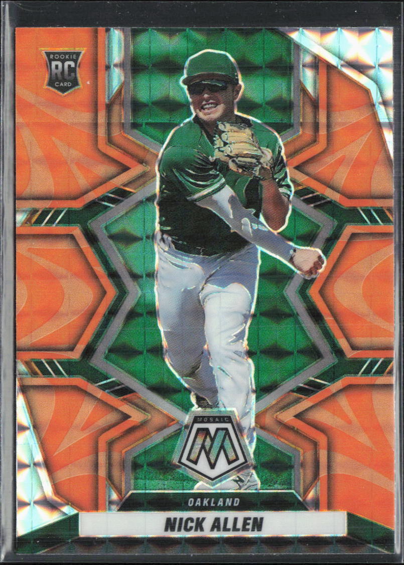 2022 Panini Mosaic #280 Nick Allen Reactive Orange Mosaic Prizm Rookie Athletics