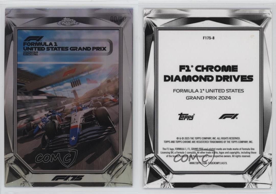 2025 Topps Chrome Formula 1 F1 Diamond Drives UNITED STATES GRAND PRIX 2024 1p9r