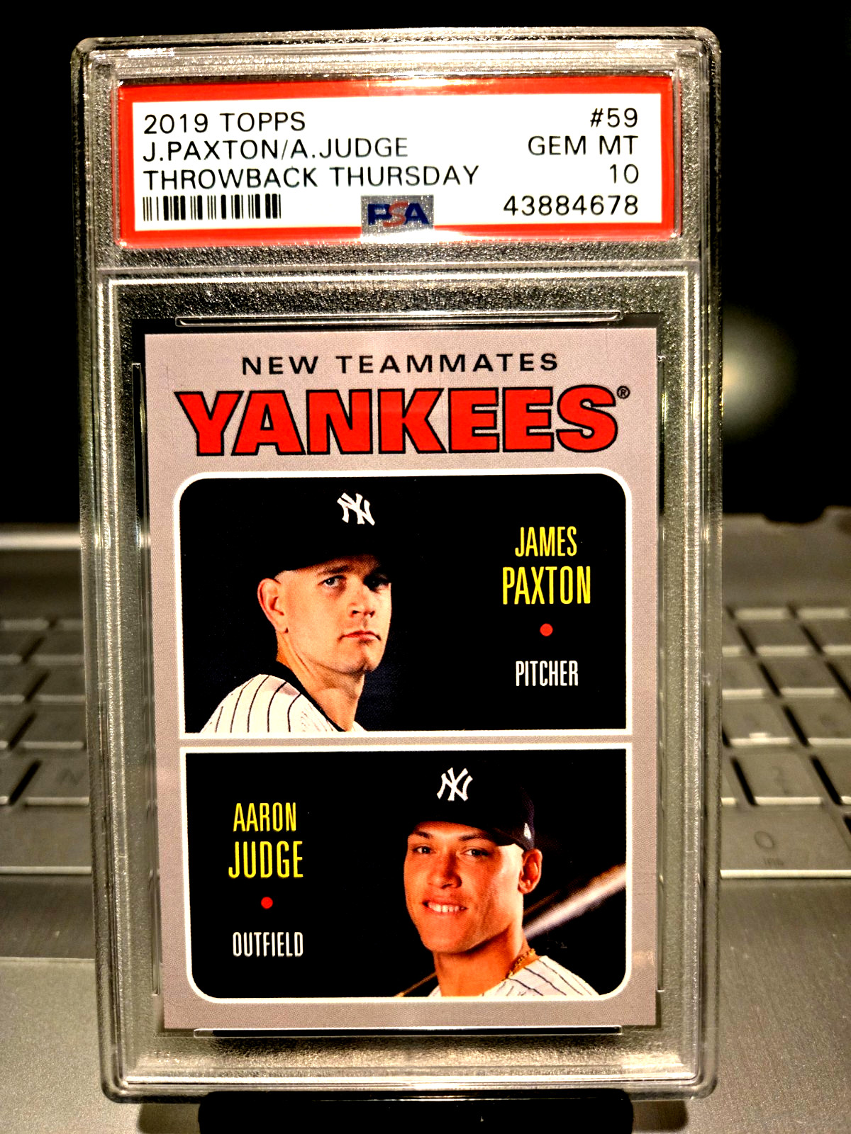 2019 Topps J.Paxton/A.Judge Throwbaclk Thursday #59 Gem Mt, 10 The Captain POP-8