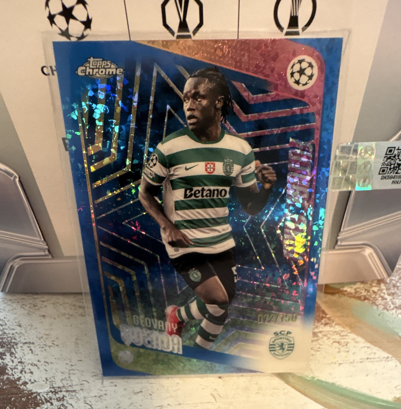 Topps Chrome 2025-26 UEFA Future stars Geovany Quenda # 072/150 speckle ref