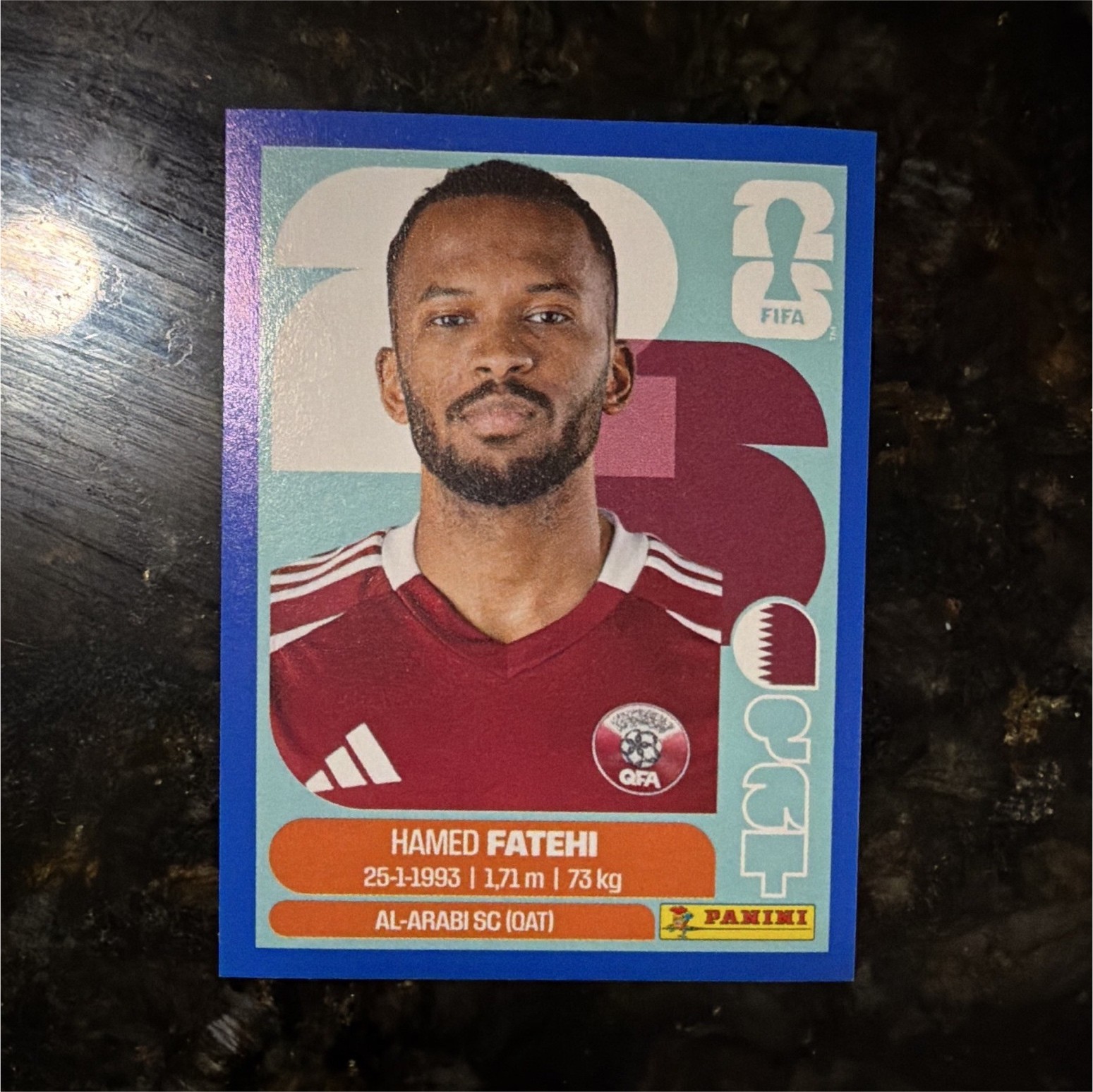 Panini FIFA World Cup 2026 Hamed Fatehi QAT 12 Al-Arabi SC Sticker Card