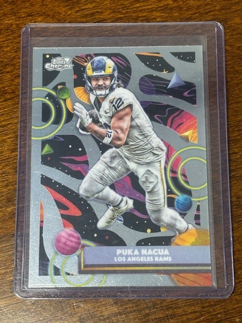 2025 Topps NFL Cosmic Chrome Puka Nacua #58 Los Angeles Rams