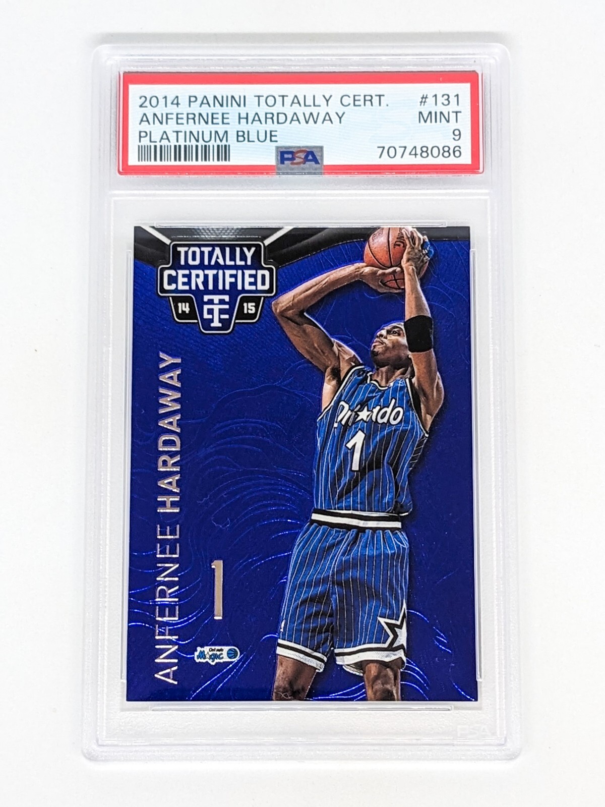 2014-15 Certified Platinum Blue #131 Anfernee Hardaway /149 PSA 9 Orlando Magic