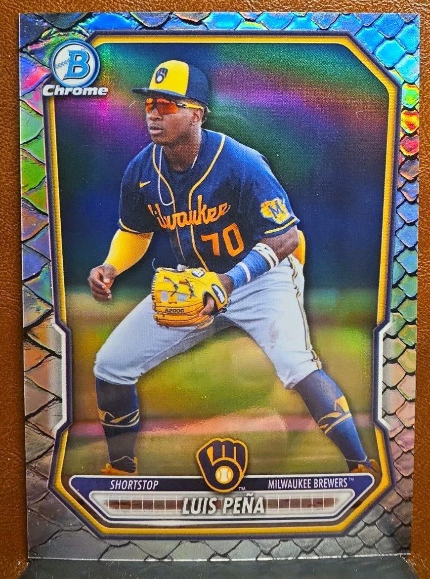 2026 Bowman Chrome Refractor #BCP-96 JESUS MADE Reptilian – Brewers