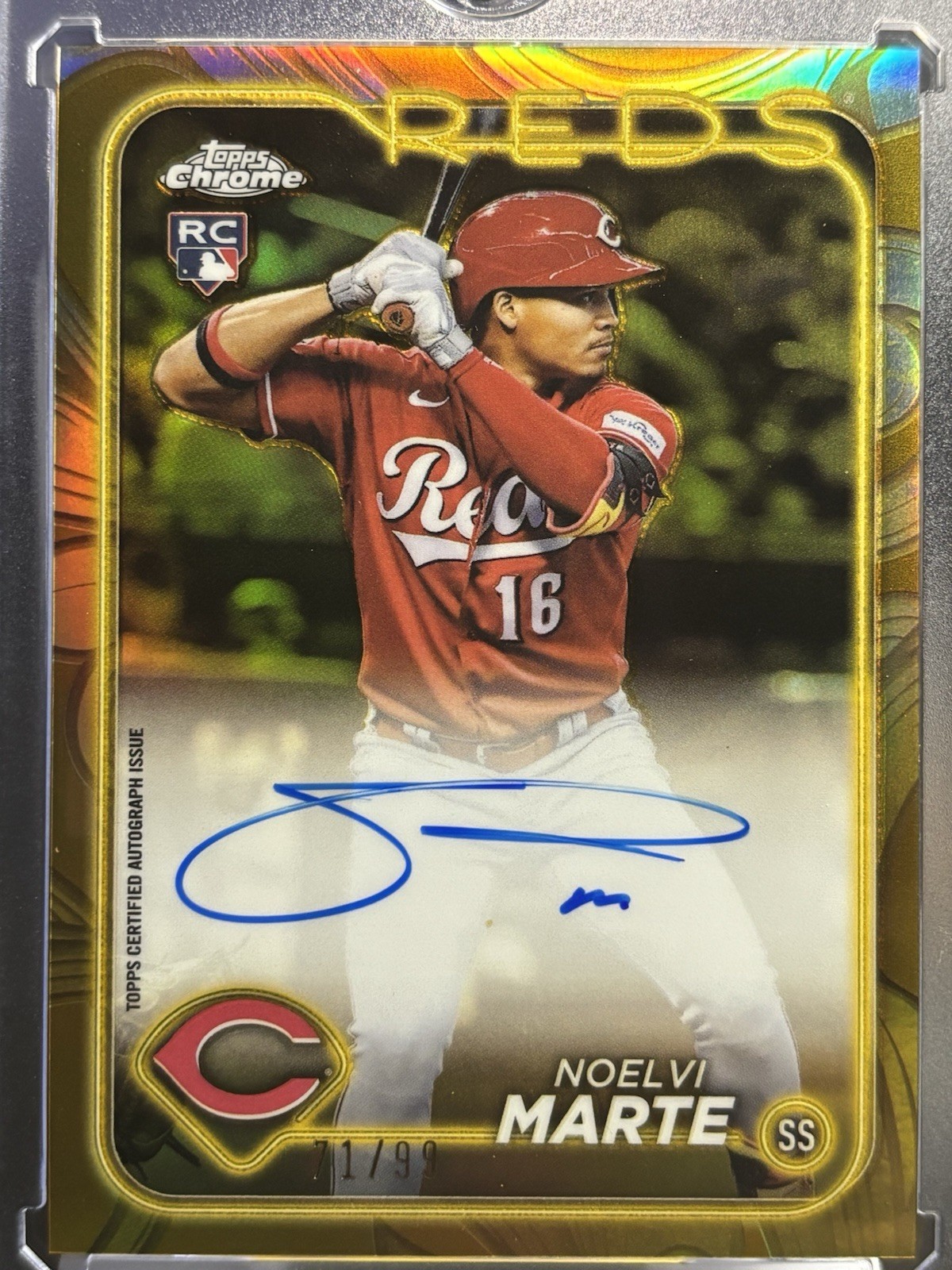 2024 Topps Gilded Collection – Chrome Gold Autographs Noelvi Marte #CGA-NM /99