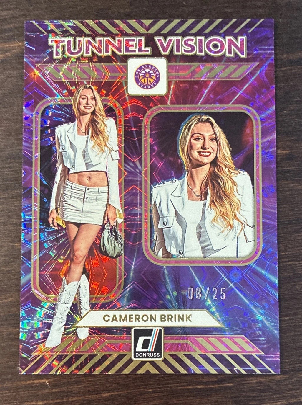 2025 Panini Donruss WNBA – Tunnel Vision Cameron Brink #8 Pink Fireworks /25