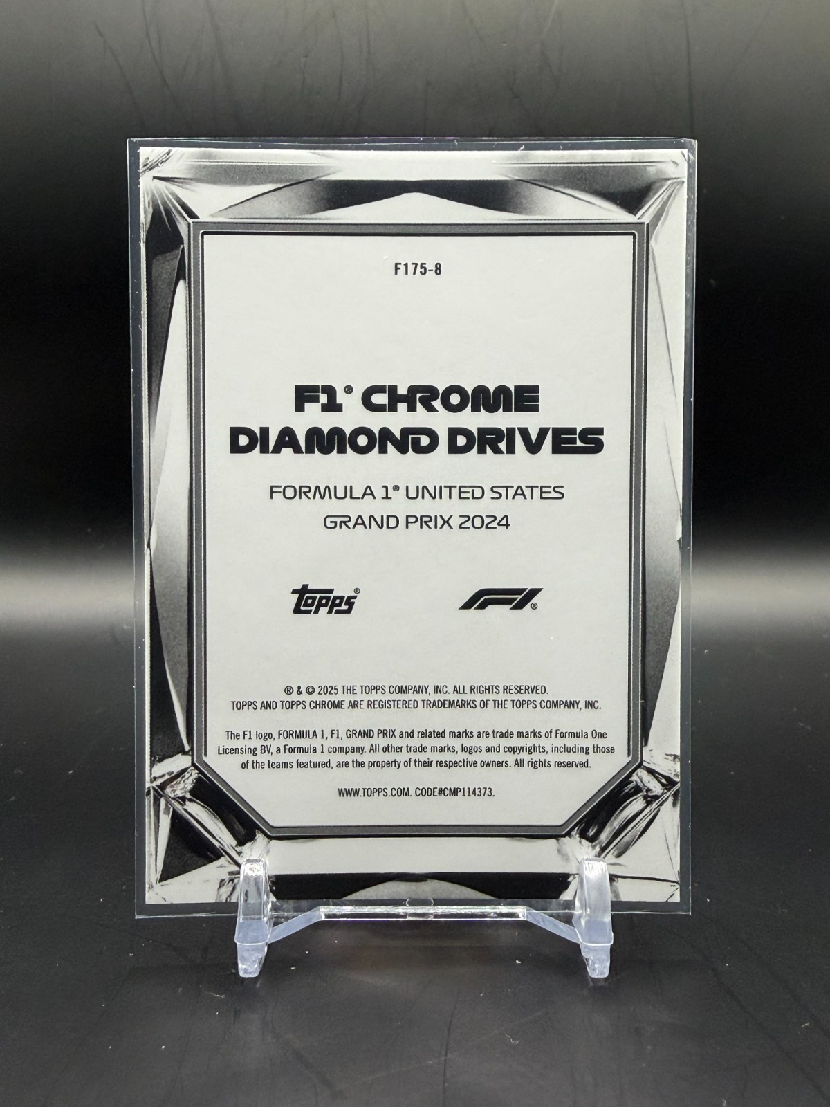 Topps Chrome Formula 1 – Diamond Drives United States Grand Prix F175-8 – F1