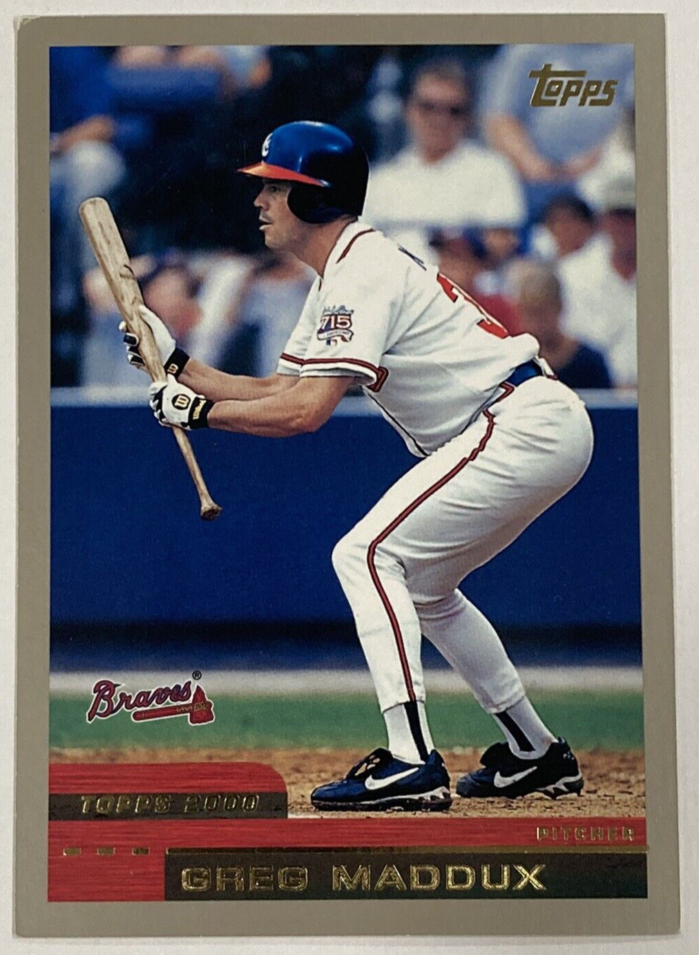 GREG MADDUX Braves TOPPS 2000 Oversized Series 2 Baseball Card #7-8 1732